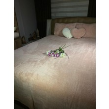 Tly Home Textiles Çift Kişilik Welsoft Peluş Nevresim Takımı Pudra