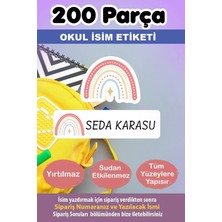 Kt Grup Gökkuşağı Kalem Defter Okul Etiketi - Kişiye Özel Isim Yazılabilen 200 Adet Etiket