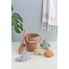 Ohyo Baby Silikon Banyo ve Plaj Kova Seti - Sağlıklı ve Doğal Çocuk Oyun Seti- Sütlü Kahve