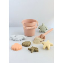 Ohyo Baby Silikon Banyo ve Plaj Kova Seti - Sağlıklı ve Doğal Çocuk Oyun Seti- Sütlü Kahve