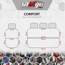 Sitingo Comfort 4lü Oto Koltuk Minderi