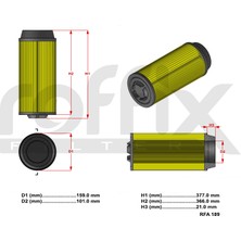 Roffix Hava Filtresi RFA-189 | Kompresör Filtresi | İş Makinesi Filtresi