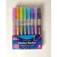 Cıvıltı Outline Marker Metallic 8 Colores Kontürlü Metalik Kalem