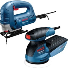 Bosch Dekupaj Zımpara Set Gst 8000 E +Gex 125-1 Ae + 18 Parça Metal & Ahşap Dekupaj Bıçağı Seti