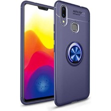 ZORE Samsung Galaxy M20 Uyumlu Manyetik Yüzüklü Standlı Koruyucu Shockproof Yumuşak Silikon