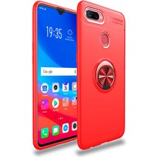 ZORE Oppo A12 Uyumlu Manyetik Yüzüklü Standlı Koruyucu Shockproof Yumuşak Silikon