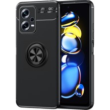 Kilifone - Xiaomi Redmi Note 12 5g - Kılıf Yüzüklü Auto Focus Ravel Karbon Silikon Kapak