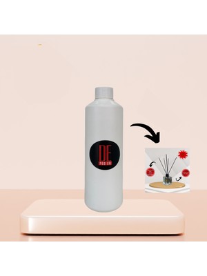 De Parfum Sandal Ağacı Kokulu Oda Kokusu 250 ml Yedek Dolum Şişesi + 115 ml Cam Şişe ve Bambu Çubuk