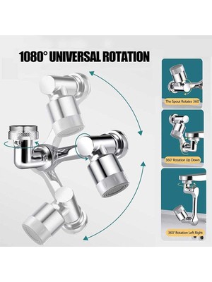 Averantis Musluk Uzatıcı 1080 Evrensel Lavabo Fıskiye Çok Fonksiyonlu Döner Musluk Robot Kolu (Yurt Dışından)