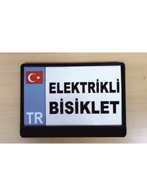 Hediyelikevi Metal Plakalık Boyutunda Elektrikli Bisiklet Tabelası