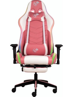 Npo GC3001PW Masaj Yastıklı, Rgb LED Işıklı, 4d Kolçaklı, Ayak Destekli Profesyonel Oyuncu Koltuğu