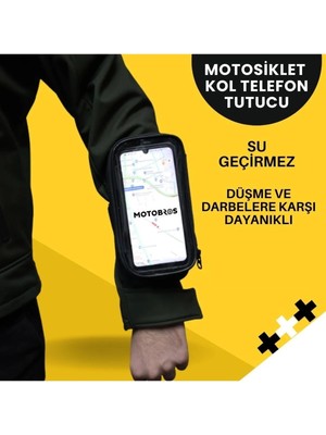 Zoli Motosiklet Kola Takılan Telefon Tutucu Kol Telefon Tutucu Su Geçirmez 6.7" (Dayanıklı)