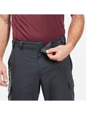 Decathlon Forclaz Erkek Modüler Outdoor Pantolon - Gri - MT100