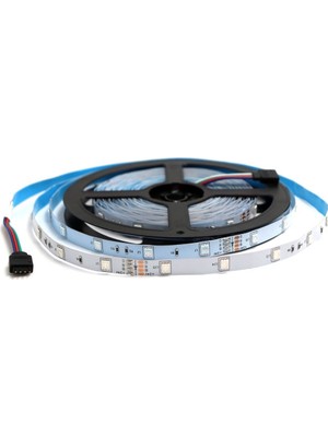 Nuancheng LED Şerit Işık 12V2835RGB5050 Yedi Renkli LED Şerit Işık Renk Değiştiren Yumuşak Şerit Işık Su Geçirmez Set (Yurt Dışından)