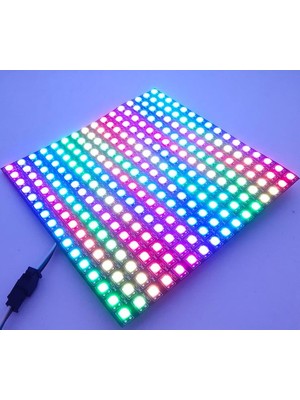 Dora Led WS2812B Matrix Dijital Esnek Ekran 16X16 Rgb LED Ayrı Ayrı Adresli Matrix Ekran 5V