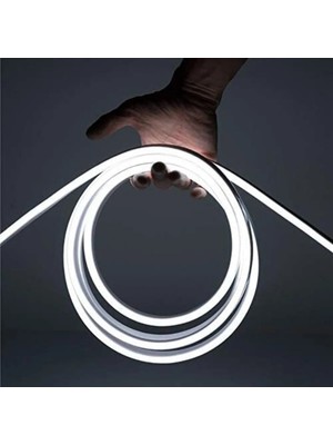 Sekizgen Led 12 Volt Neon LED Beyaz (5 Metre)
