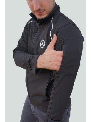 Uniprom Mercedes Mont Softshell Biyeli Model 5 Cepli Likralı Siyah