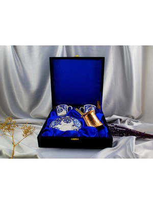 Kütahya Serigrafi 2'li Cezveli Fincan Takımı