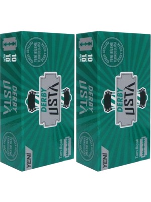 Derby Usta Jilet 2 Paket - 200 Adet Tüm Çift Taraflı Yaprak Jilet Berber Tıraş Bıçağı