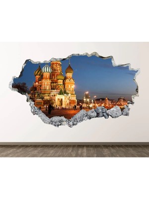Kt Grup Moskova Manzarası Full Hd Baskı 3D Modern Duvar Sticker
