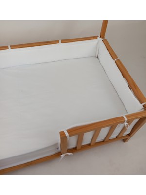 120X200 cm Montessori Yataklar Için Yan Koruma Seti Beyaz