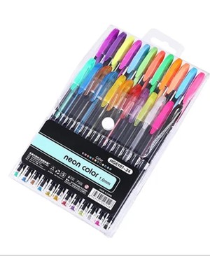 Linea Zuixua Jel Kalem Neon Color Pen Yazı Çizim ve Işaretleme Kalemi 24 Renk
