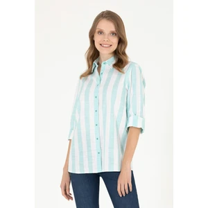 U.S. Polo Assn. Kadın Mint Gömlek Desenli 50263663-VR090