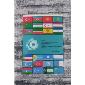 Ötüken Giyim Türk Turan Birliği Baskılı Portre Bayrak Afiş