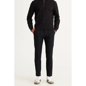 ALTINYILDIZ CLASSICS Erkek Siyah Slim Fit Dar Kesim Yan Cep Pamuklu Esnek Rahat Armürlü Pantolon