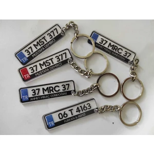 Araba Için Kişiye Özel Plaka Anahtarlık