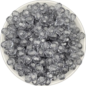 Hedef Bijuteri 100GR 10MM Füme/gri/ Antrasit Petek Model Akrilik Boncuk,takı,çanta Yapım Boncuğu (100GR,~210 Adet)