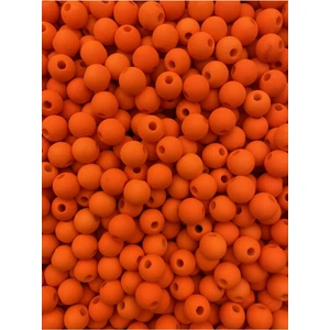 Hedef Bijuteri Neon Boncuk, 50GR 8mm Turuncu Renk Mat Neon Fosforlu Boncuk,takı, Çanta Yapım Boncuğu ( ~210 Adet)