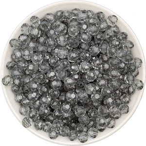 Hedef Bijuteri 50GR 8mm Gri / Füme / Antrasit Renk Petek Model Akrilik Boncuk,takı,çanta Boncuğu (50GR,~200 Adet)