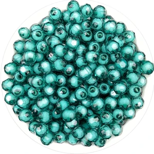 Hedef Bijuteri 50GR 8mm Zümrüt Yeşili Içi Boncuklu Akrilik Petek Boncuk,takı,çanta Yapım Boncuğu (50GR,~200 Adet)