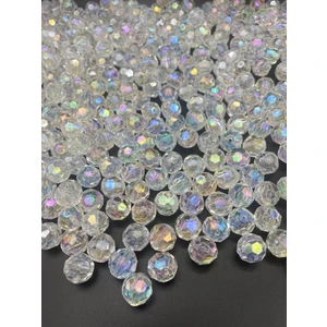 Hedef Bijuteri 12MM Janjanlı Şeffaf Petek Model Akrilik Boncuk,parlak Takı Yapım Hobi Boncuğu (100GR,~120 Adet)