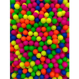 Hedef Bijuteri 8mm Deliksiz Karışık Renkli Mat Neon Fosforlu Boncuk,deliksiz Neon Akrilik Boncuk (50GR ~170 Adet)