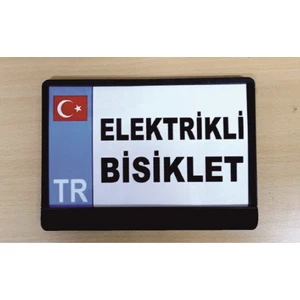 Metal Plakalık Boyutunda Elektrikli Bisiklet Tabelası