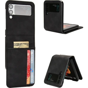 Deritelefon Kılıfı Için Samsung Galaxy Z Flip 3 Kart Yuvalı (Yurt Dışından)