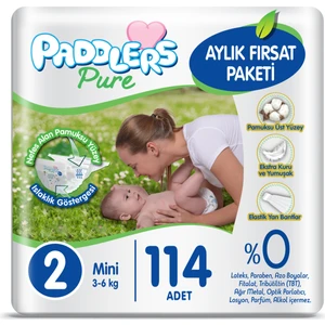 Pure 2 Numara Mini  3-6 kg  114 Adet Aylık Fırsat Paketi
