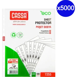 Poşet Dosya Eco 30 Micron A4 Şeffaf 100'LÜ 50 Paket
