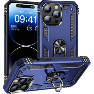 Kip GSM Apple iPhone 15 Pro Max Kılıf Vega Tank Sert Yüzüklü Standlı Zırh Koruma Kapak