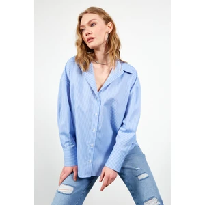 Çizgili Kadın Gömlek