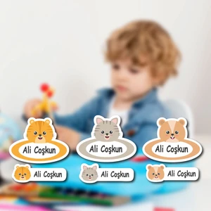 Kişiye Özel Okul Etiket Seti - 108 Adet - Kokusuz Ekolojik Mürekkep Pvc Etiket Sticker