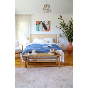 Çift Kişilik 4 Kat Müslin Pike Yatak Örtüsü Pamuklu Çift Taraflı Indigo Mavi 220X240 cm