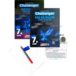 Kafa Dengi Yayınları 7.Sınıf Challenger Matematik+Fen Bilgisi soru Bankası 2024 - Aydın Yayınları Deneme +Faber Kalem+Silgi