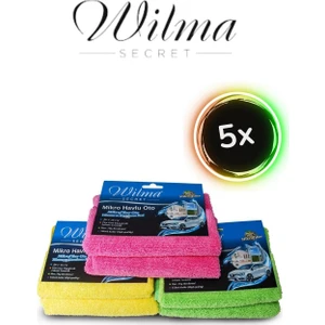 Wilma Secret Mikrofiber Havlu 50X70CM 5 Adet Oto Yıkama ve Kurulama Bezi