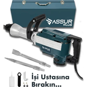 Assur Plus Büyük Tip Kırıcı Hilti Kavrama Kollu 16 kg 3 Metre Kablolu Mavi 65MM