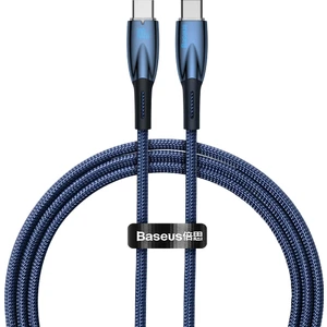 Glimmer Series 100W 100 cm Pd Type-C Şarj Kablosu Mavi
