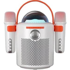 Y-11 Mikrofonlu Kumandalı Rgb Ledli Taşınabilir Bluetooth Hoparlör Beyaz