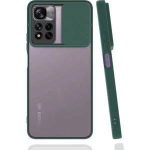 Heptek İletişim Xiaomi Redmi Note 11 Pro Plus 5g Kılıf Slayt Sürgülü Kamera Korumalı Renkli Silikon Kapak
